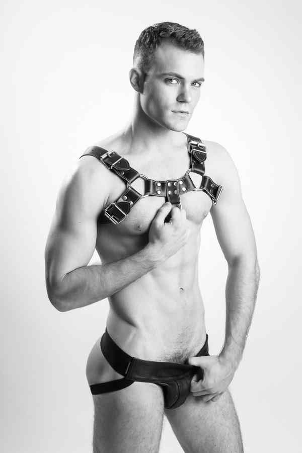 Jonathan Cottrell in a harness for Dot